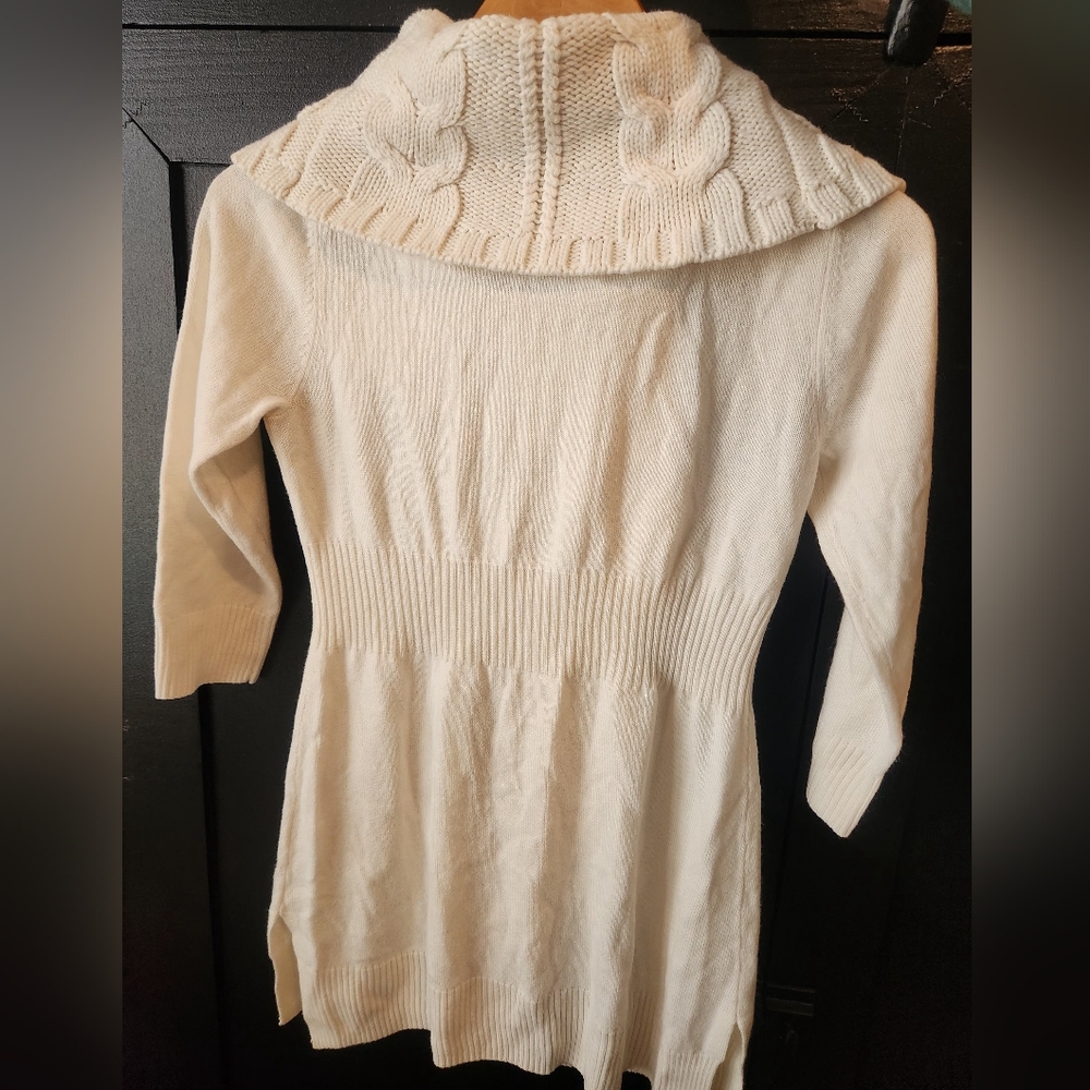 Womens ivory half knit sweater dress~size XS - Picture 4 of 4